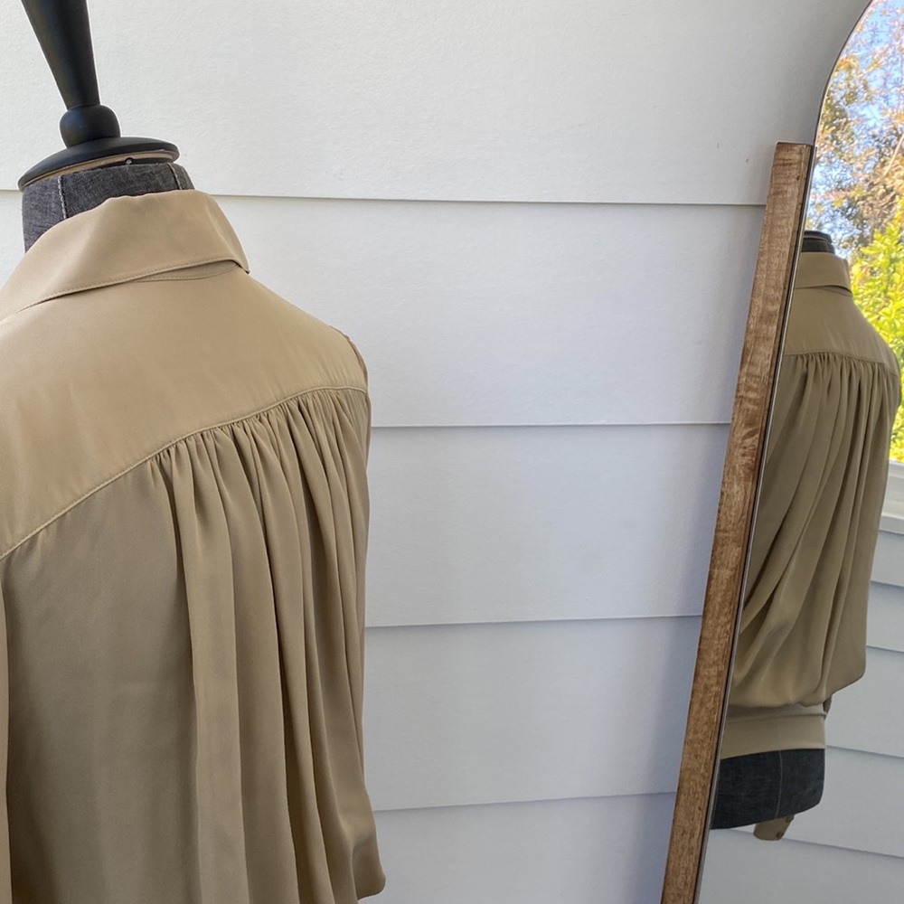 Stunning Nude Plein Sud Wrap blouse sexy chic- RalphLauren necklace also on sale